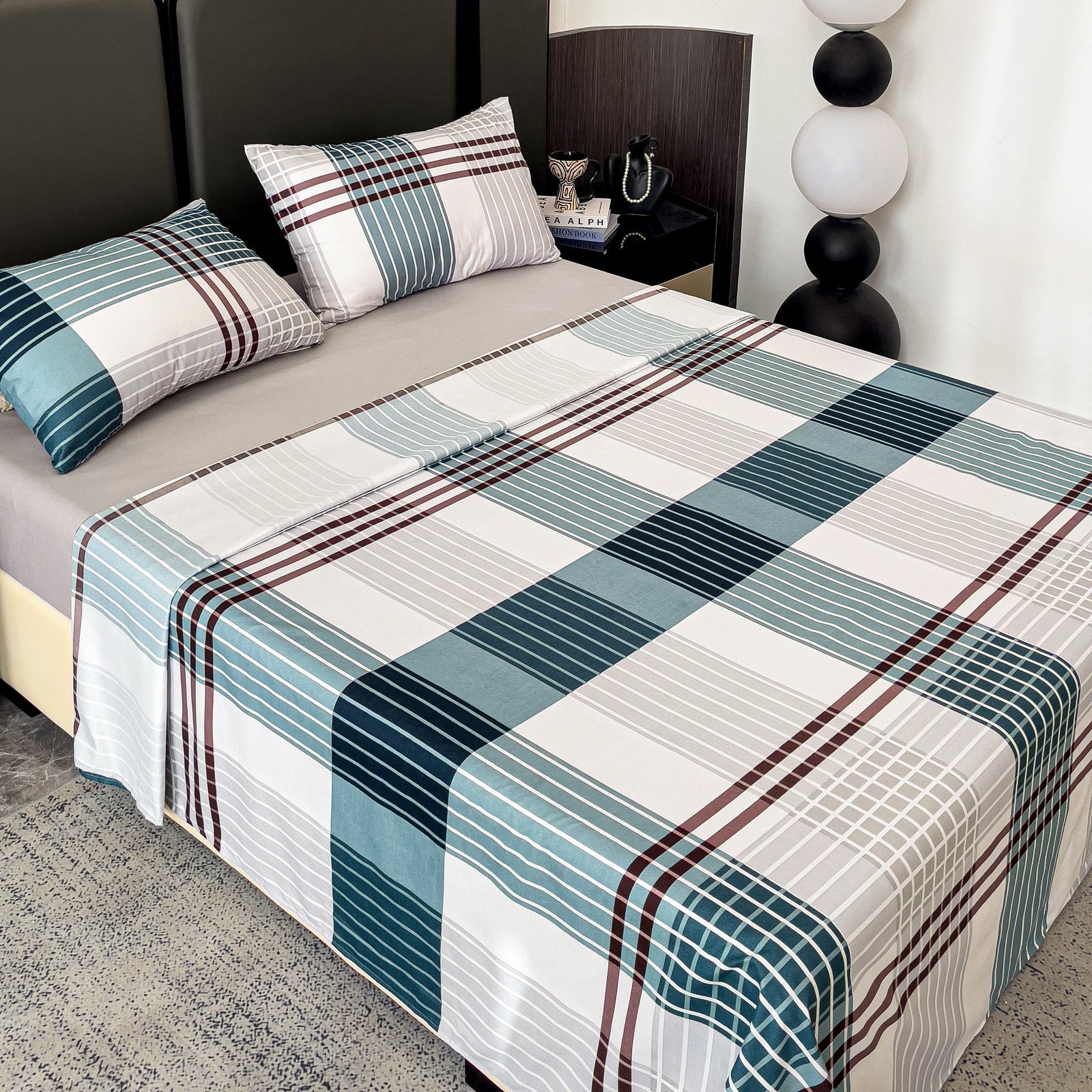 Imagen de Juego de sábanas Juego de sábanas 4 piezas – Diseño moderno y cómodo en color Cama 90 de Meishida